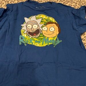 Rick and Morty Adult Blue T-Shirt